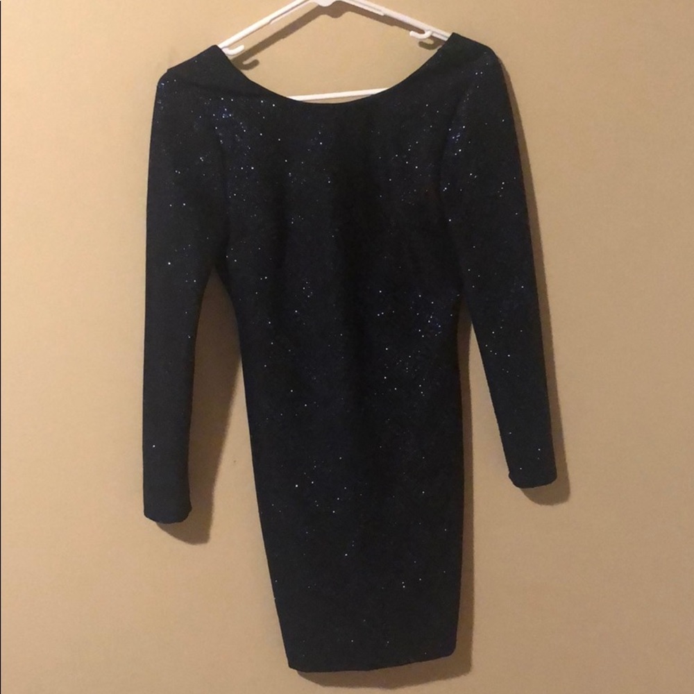 Blue Sparkle Mini Dress